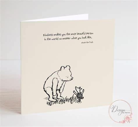 Winnie The Pooh Quote Kindness Anniversary Birthday Card Valentine