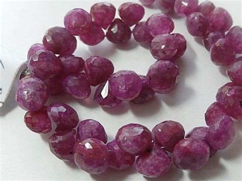 Ruby Moonstone Gemstone Faceted Onion Briolettes Mm Semi Precious