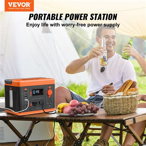 Vevor Portable Power Station Solar Generator 296wh 300w Backup Lithium Battery Syndrone Tech