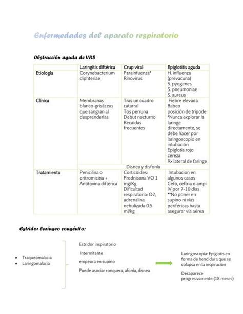 Enfermedades Del Aparto Respiratorio Pediatr A Silvana L Pez Trist N