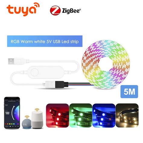 Умная светодиодная лента Zigbee RGBWW LED Strip, 20 Вт, Светодиодная, 1 ...