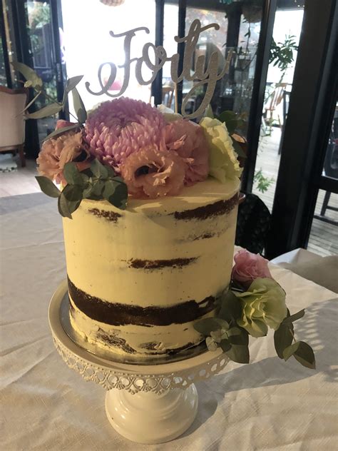 Delicious Semi Naked Cake With Lemon And Raspberry Curd