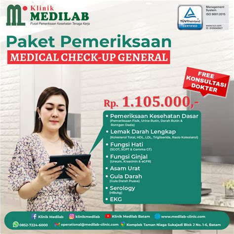 Paket Pemeriksaan Medical Check Up General Klinik Medilab