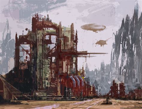 Desert Factory Andrei Posea Sci Fi Concept Art Fantasy City