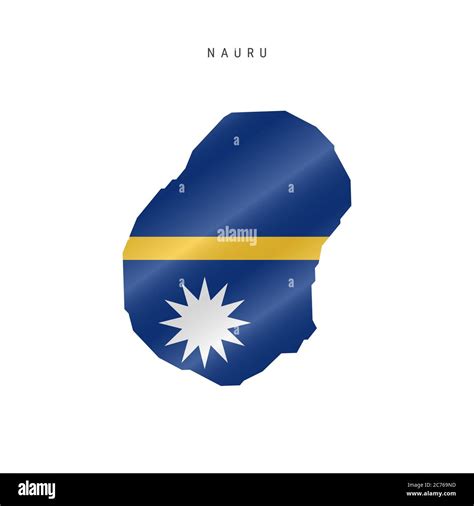 Mapa Detallado De La Bandera De La Bandera De Nauru Mapa Con Bandera