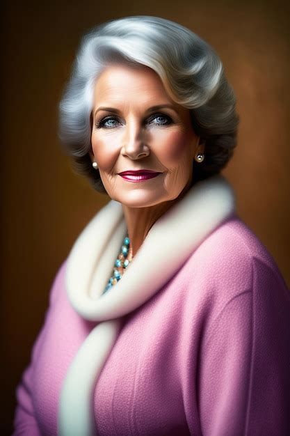 Premium Ai Image Portrait Of An Elderly Mature Woman On The Background Generate Ai