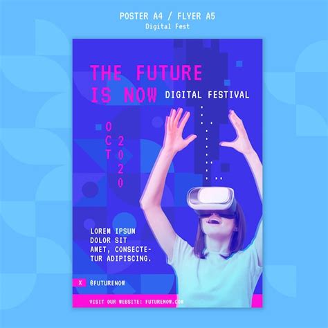 Будущее сейчас за шаблоном плаката | Бесплатно PSD Файл