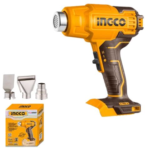 Ingco Cordless Heat Gun 20v With 3 Nozzle Shop Today Get It Tomorrow