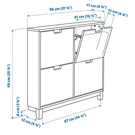 STÄLL shoe cabinet with 4 compartments white - IKEA