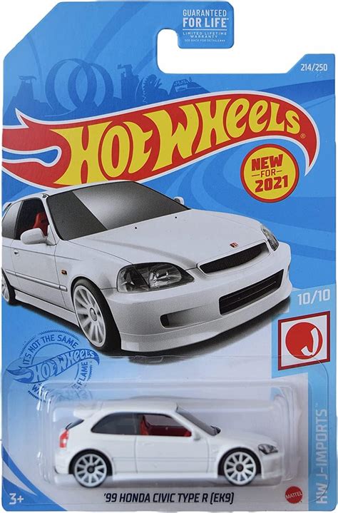 Amazon Hot Wheels 99 Honda Civic Type R EK9 White J Imports 10 10 Toys Games
