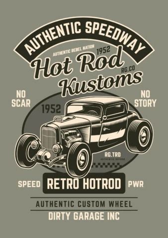 Custom Hot Rod T Shirt Design Template Free Design Template