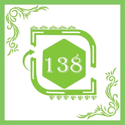 Organic Leaf Design with Number 138 27818343 Vector Art at Vecteezy