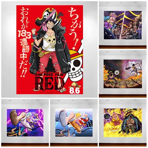 One Piece Poster 5 Pieces Gear 5 One Piece Luffy Luffy 5 Pieces