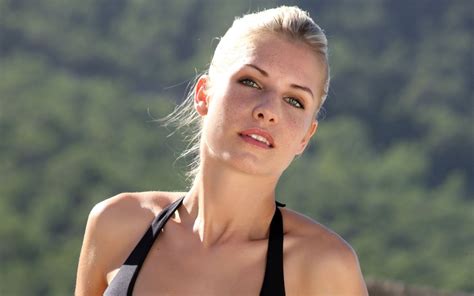 Iveta Vale Women Blonde Green Eyes Face Bikini Wallpapers Hd