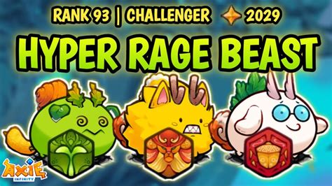 Hyper Rage Beast Using Glorious Mane Rune Build Team Axie Origin