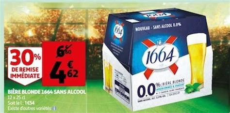 Promo Bière Blonde 1664 Sans Alcool 30 De Remise Immédiate chez Auchan iCatalogue fr