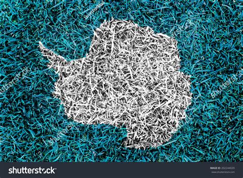 Antarctica Flag Color Grass Texture Background Stock Photo 202244020