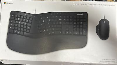 Microsoft Ergonomic Desktop Wired Comfortable Ergonomic Keyboard And