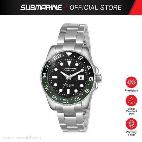 Submarine Fashion Analog Men Watch Waterproof Casual Metal Stainless