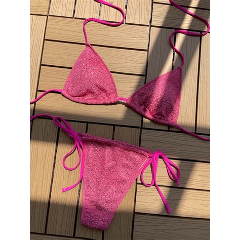 Colors Shiny Padded Backless Cross Bandage Women Bikini Set Lg Shopee Philippines