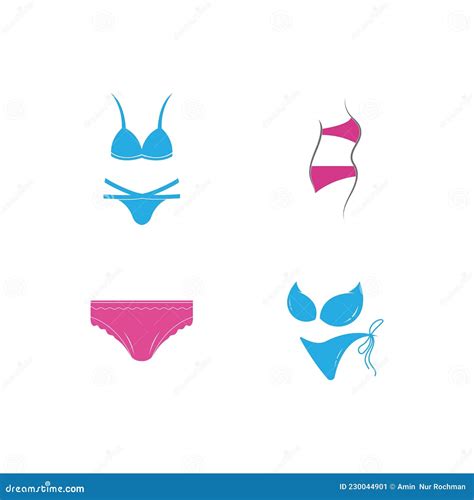 Bikini Logos Vector Template Swimsuit Logo Design Stock Vector Illustration Of Clothes Sport