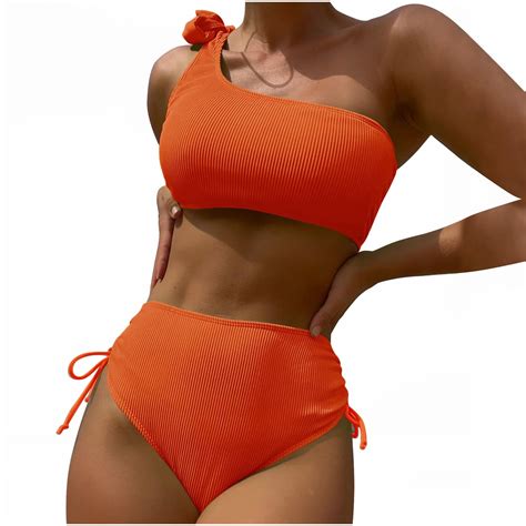 Gersome Women S Summer Bathing Suits V Neck Bikini Set Sexy Halter Low Rise Bikini Swimsuit