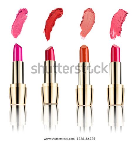 Collection Various Lipsticks Heart Shapes On Stock Photo 1226186725