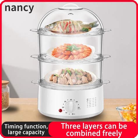 Electric Steamer Household 3 Layer Siu Mai Siumai Electric Steamer