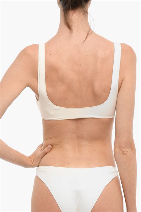 Oseree Solid Color Stretch Fabric Bikini Top Women Glamood Outlet