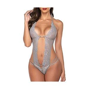 Luadnysin Intimo Donna Sexy Lingerie Nero Sexy Reggiseno Pizzo Aperto Camicia Da Notte