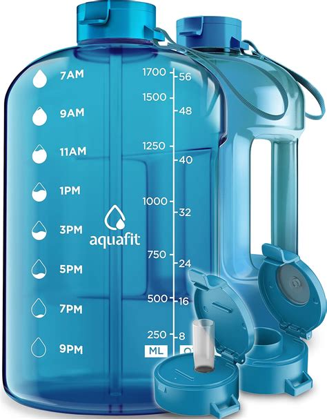Buy Aquafit Half Gallon Water Bottle With Times To Drink 64 Oz Water