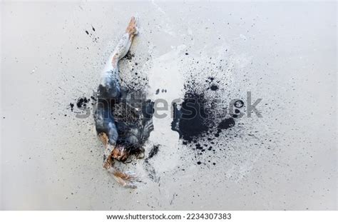 Sexy Nude Woman Gray Color Painted Stock Photo Shutterstock