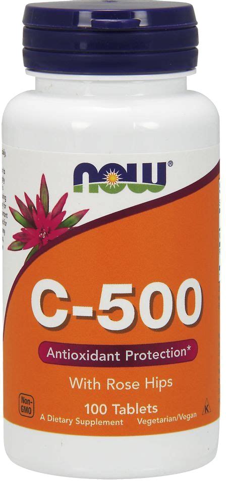 Витамины Now Foods C-500 RH 100 таблеток (733739006707) – фото, отзывы ...
