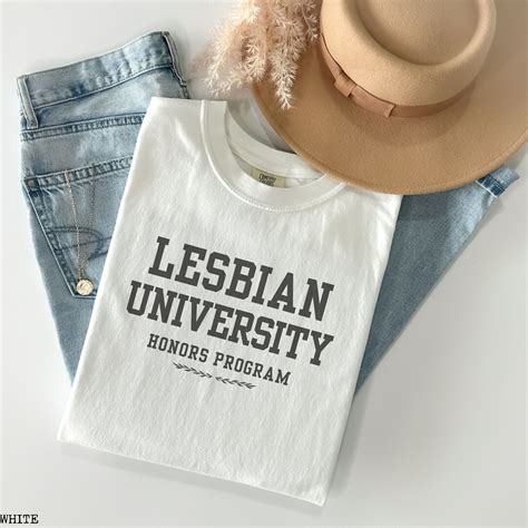LGBT Shirt Lesbian University Comfort Colors Tshirt Cute Preppy Funny Gay Pride Shirts Queer