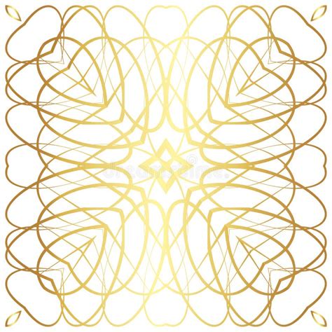 Golden Lace Pattern Stock Illustration Illustration Of Decoration