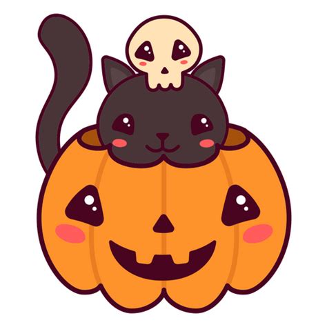 Halloween Kawaii Black Cat Png And Svg Design For T Shirts