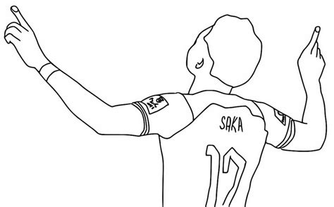 Coloring page FIFA World Cup 2022 : Bukayo Saka 54