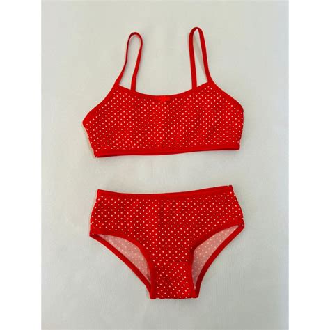 Kit Conjunto Infantil Estampada Anna Lingerie Feminino Suti Top Calcinha Infanto Juvenil