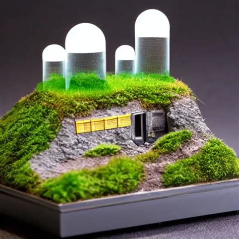 a terrarium with nuclear power station diorama inside | Stable ...