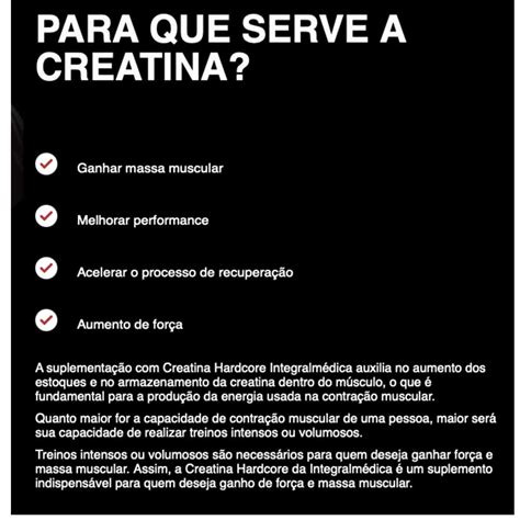 Creatina Hardcore 300g Integralmédica Hardcore Suplementos