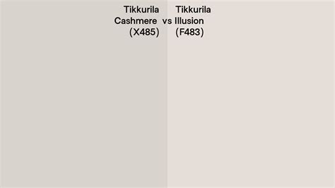 Tikkurila X485 - Cashmere vs F483 - Illusion side by side comparison