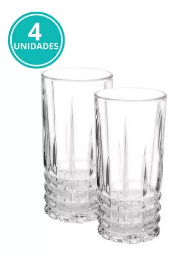 Jogo Copos De Vidro Resistente Alto Long Drink Ml Mercadolivre