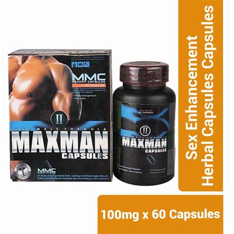 Shop Max Man Sex Enhancement Herbal Capsules 100mg X 60 Capsules