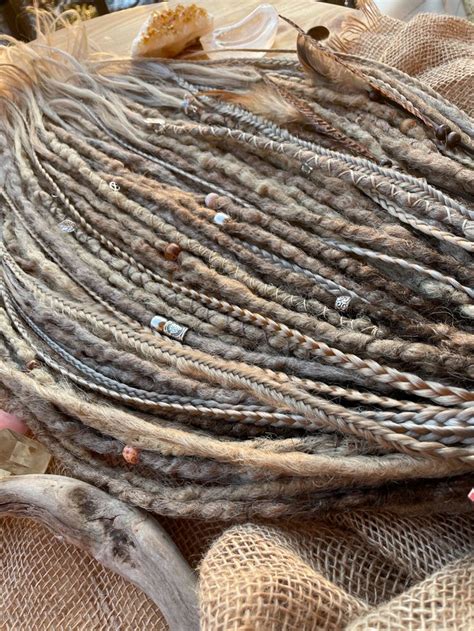 Synthetic Dreads Surfers Wife Set Natural Blonde Dirty Blonde Textured Crocheted Dreadlocks