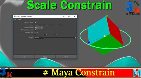 Maya Scale Constraint Scale Constraint Command In Maya YouTube