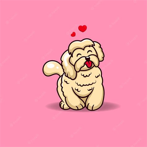 Premium Vector Cute Dog With Happy Smile