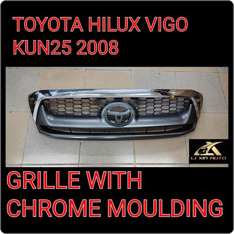 TOYOTA HILUX VIGO KUN25 2008 FRONT GRILLE WITH CHROME MOULDING SARONG