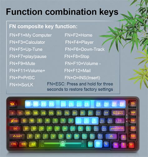 Redragon Ks B Usb Rgb Jogo Mec Nico Teclado Fio Teclas Layout Hot Swap Compact