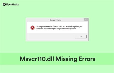 Ways To Fix Msvcr Dll Missing Errors In Windows