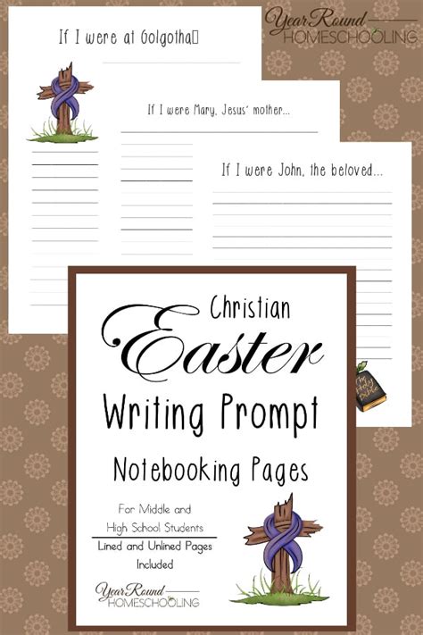 Christian Easter Writing Prompts for Middle and High School - Year ...